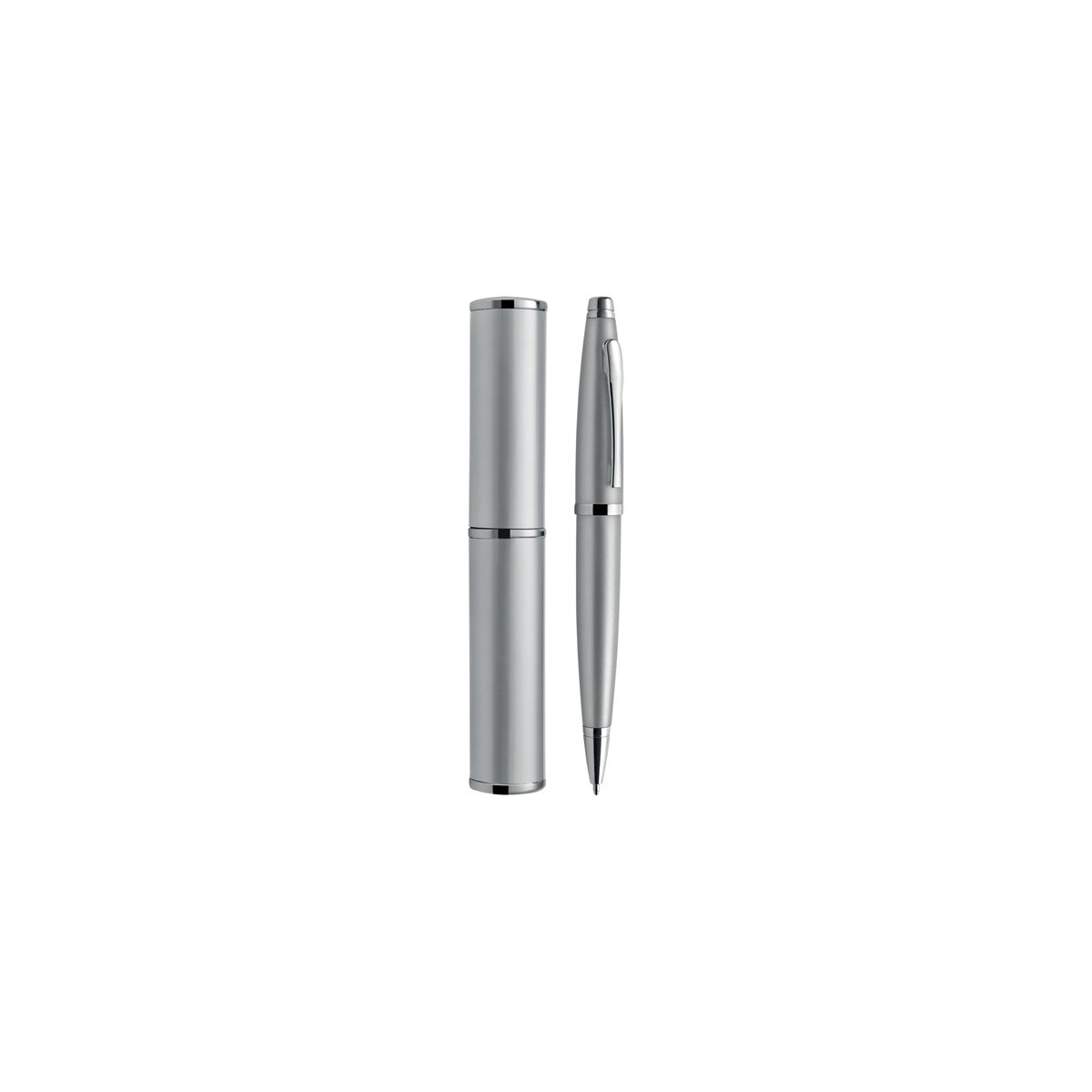 Alexia alluminio silver penna: ? 1,35xh13,5 custodia: ? 2,4xh15 Personalizzata | Prezzi Ingrosso